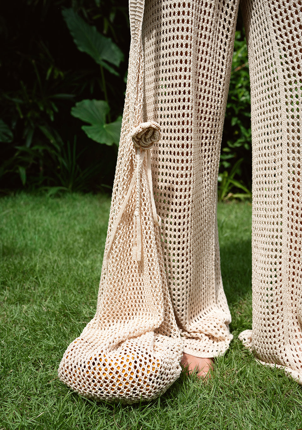 CROCHET BAG DUNE — front view by MOODSTORIES