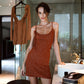 KNIT SHORT DRESS RUSSET — view 11