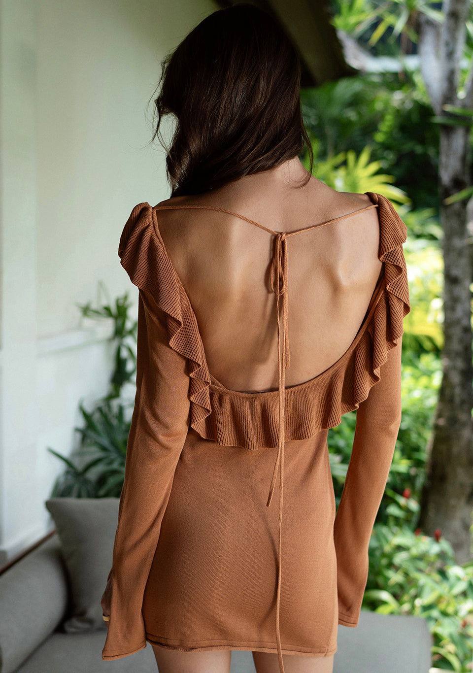 KNIT DRESS AMBER — detail view