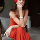 KNIT LONG DRESS SIENNA — detail view