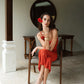 KNIT LONG DRESS SIENNA — styled look