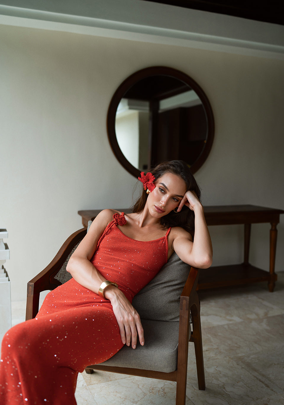 KNIT LONG DRESS SIENNA — view 10