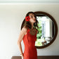 KNIT LONG DRESS SIENNA — side view