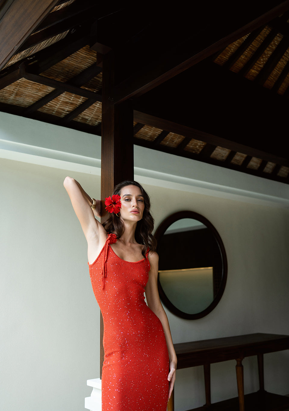 KNIT LONG DRESS SIENNA — view 5