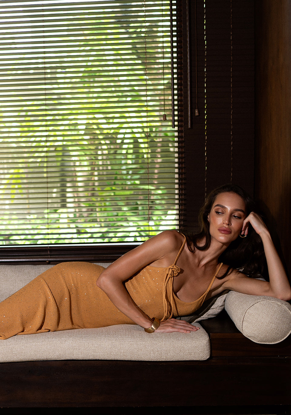 KNIT LONG DRESS SOLEA — styled look
