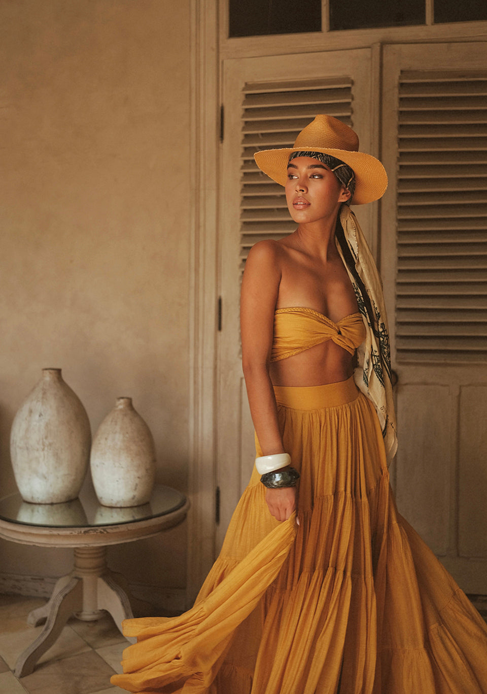 STRAW FEDORA SAND