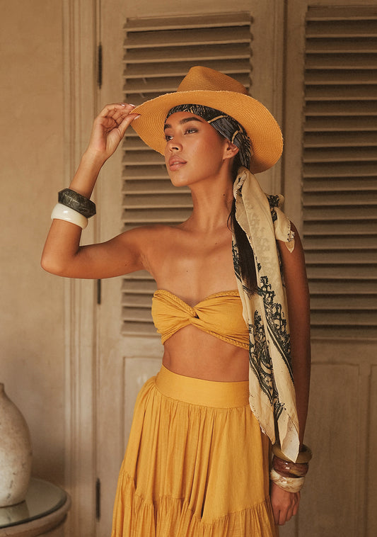 STRAW FEDORA SAND