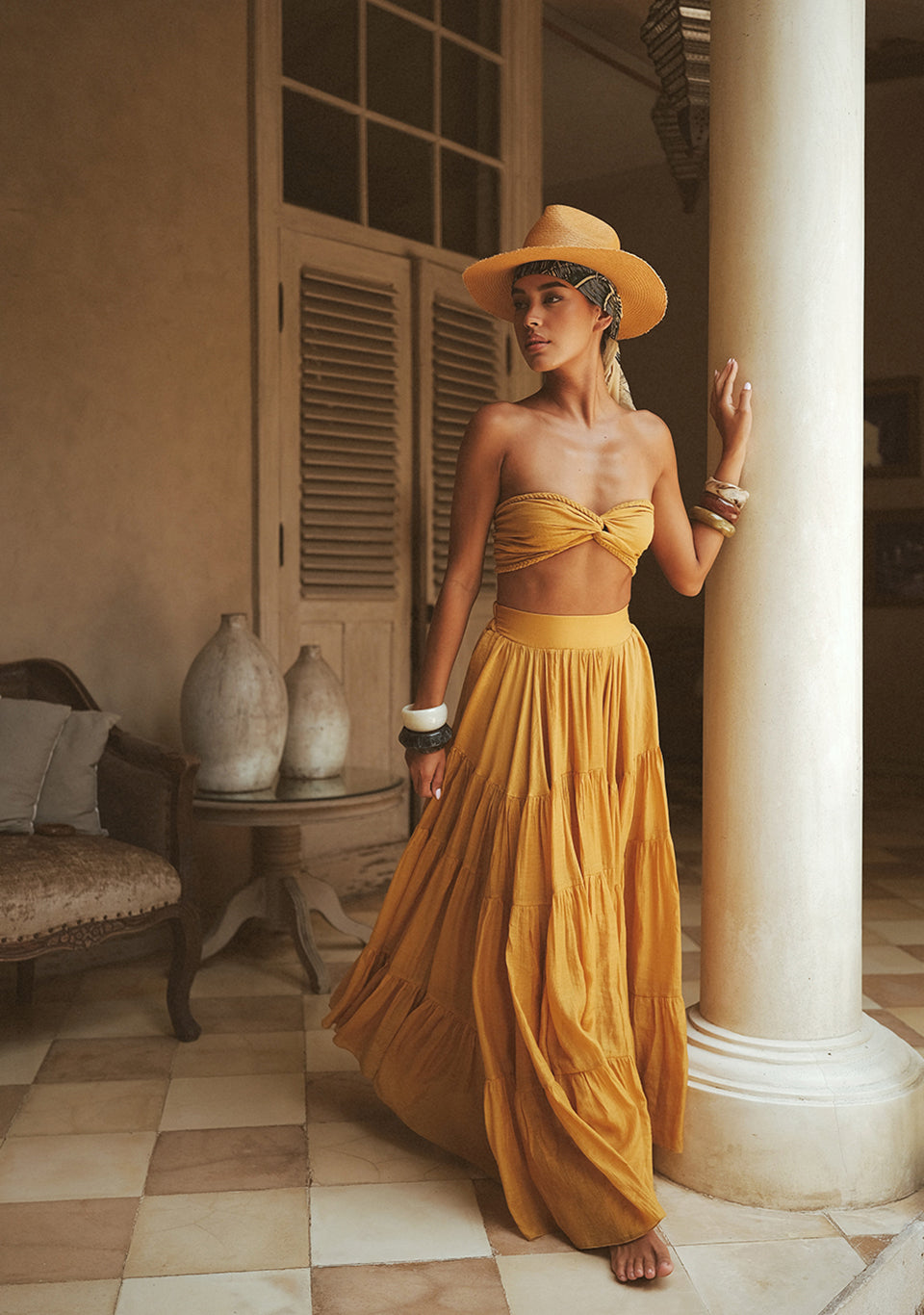 STRAW FEDORA SAND